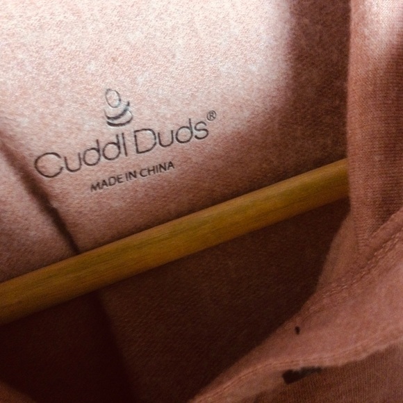 Cuddl Duds 2X Women's Cozy Henley Mock Neck Top Sweatshirt Pink - Picture 6 of 11